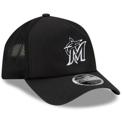 MLB Miami Marlins New Era 2026 Batting Practice Apex 9FORTY Adjustable Trucker Hat