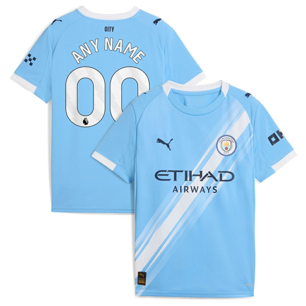 Manchester City Youth 2025/26 Home Replica Custom Jersey - Puma Sky Blue