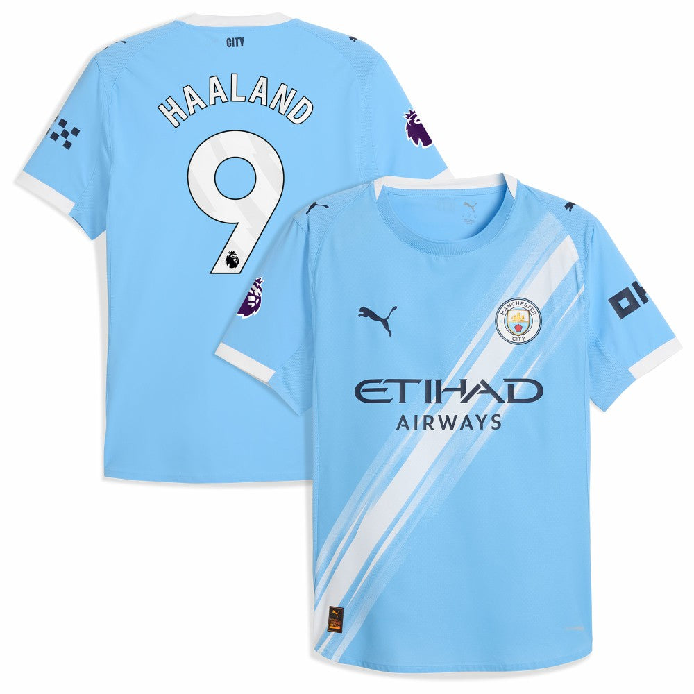 Erling Haaland Manchester City 2025/26 Home Player Jersey - Puma Sky Blue