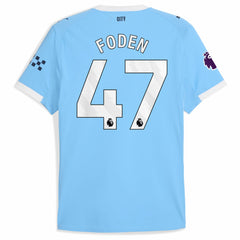 Phil Foden Manchester City 2025/26 Home Player Jersey - Puma Sky Blue