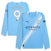Erling Haaland Manchester City 2025/26 Home Replica Long Sleeve Player Jersey - Puma Sky Blue