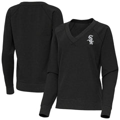 MLB Chicago White Sox Antigua Women's Varsity Tri-Blend V-Neck Long Sleeve T-Shirt