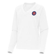 MLB Chicago Cubs Antigua Women's Varsity Tri-Blend V-Neck Long Sleeve T-Shirt