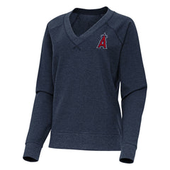 MLB Los Angeles Angels Antigua Women's Varsity Tri-Blend V-Neck Long Sleeve T-Shirt