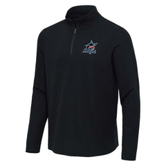 MLB Miami Marlins Antigua Sync Tri-Blend Quarter-Zip Pullover