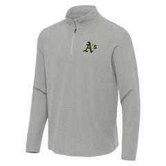 MLB Athletics Antigua Sync Tri-Blend Quarter-Zip Pullover