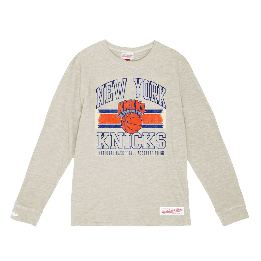NBA New York Knicks Striped Logo Lockup Premium T-Shirt