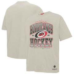 NHL Cream Carolina Hurricanes Mitchell & Ness Women's Dump & Chase Boyfriend T-Shirt