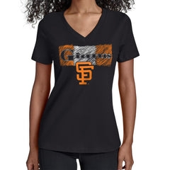 MLB San Francisco Giants Starter Women's Team Color Shading V-Neck T-Shirt