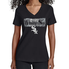 MLB Chicago White Sox Starter Women's Team Color Shading V-Neck T-Shirt