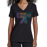 MLB Arizona Diamondbacks Starter Women's Team Color Shading V-Neck T-Shirt