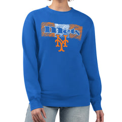 MLB New York Mets Starter Women's Team Color Shading Fleece Pullover Sweatshirt