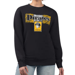 MLB Pittsburgh Pirates Starter Women's Team Color Shading Fleece Pullover Sweatshirt