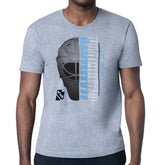 NHL Gray Utah Mammoth Starter Half Helmet T-Shirt