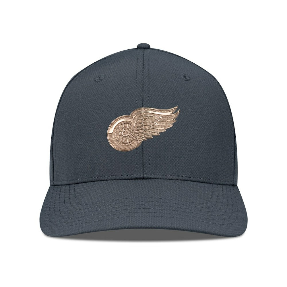 NHL Charcoal Detroit Red Wings Levelwear Rise Copper Insignia Flex Hat