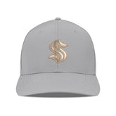 NHL Gray Seattle Kraken Levelwear Rise Copper Insignia Flex Hat