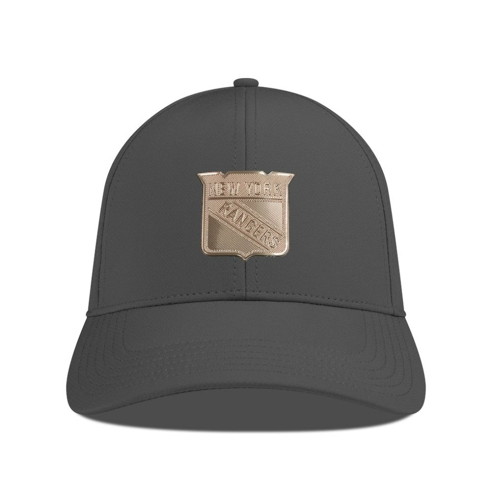 NHL Charcoal New York Rangers Levelwear Ascend Copper Insignia Vented Adjustable Hat
