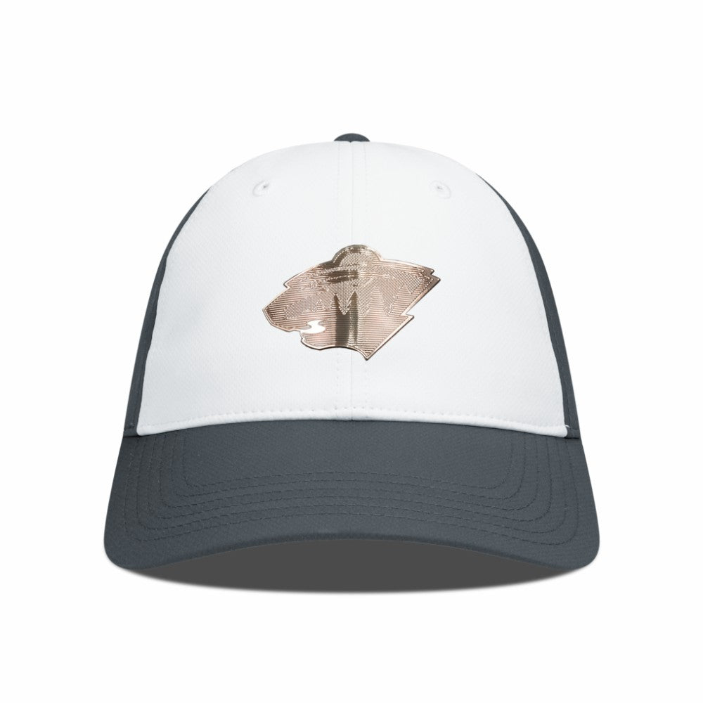 NHL White/Charcoal Minnesota Wild Levelwear Endure Copper Insignia Adjustable Hat