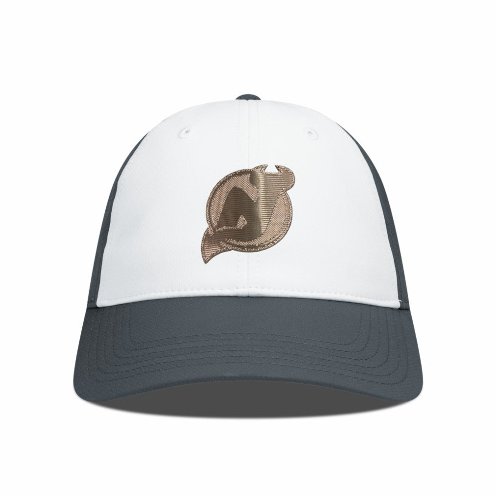 NHL White/Charcoal New Jersey Devils Levelwear Endure Copper Insignia Adjustable Hat