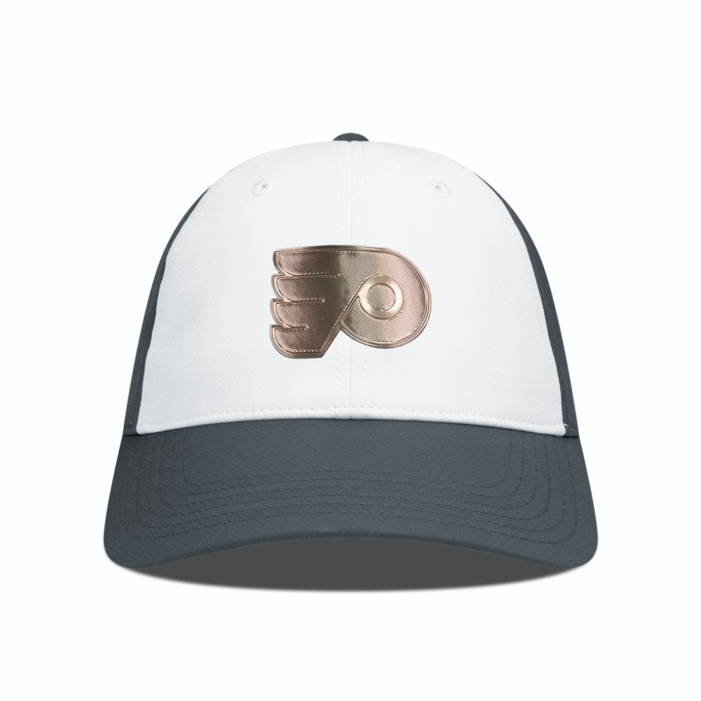 NHL White/Charcoal Philadelphia Flyers Levelwear Endure Copper Insignia Adjustable Hat