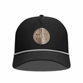 NHL Black Edmonton Oilers Levelwear Gordon Copper Insignia Vented Adjustable Hat