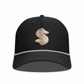 NHL Black Seattle Kraken Levelwear Gordon Copper Insignia Vented Adjustable Hat