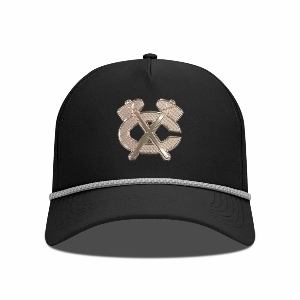 NHL Black Chicago Blackhawks Levelwear Gordon Copper Insignia Vented Adjustable Hat