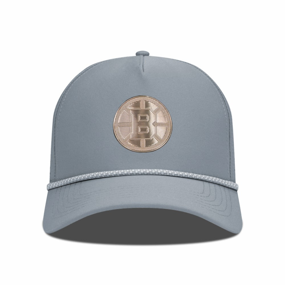 NHL Gray Boston Bruins Levelwear Gordon Copper Insignia Vented Adjustable Hat