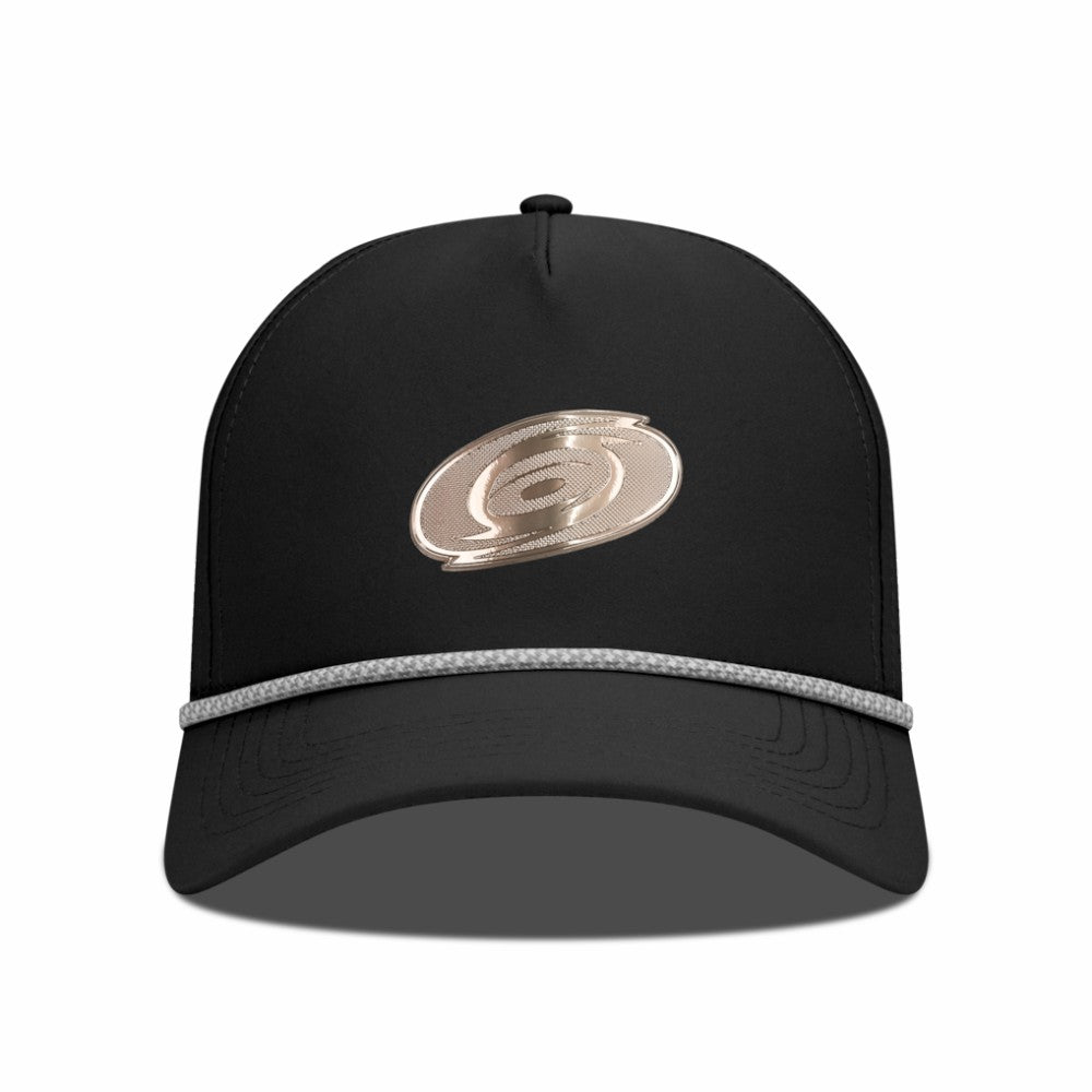 NHL Black Carolina Hurricanes Levelwear Gordon Copper Insignia Vented Adjustable Hat