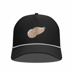 NHL Black Detroit Red Wings Levelwear Gordon Copper Insignia Vented Adjustable Hat