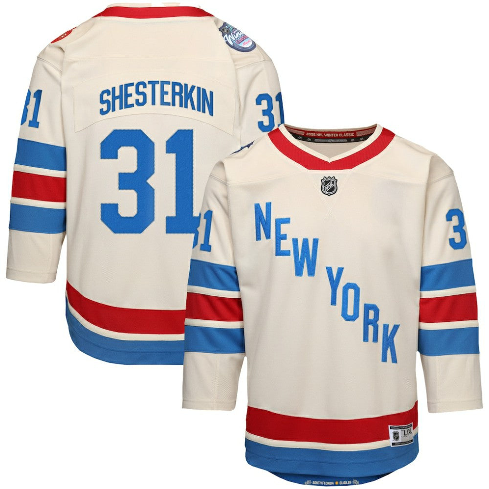 NHL White Igor Shesterkin New York Rangers Outerstuff Youth 2026 NHL Winter Classic Premier Jersey