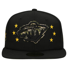 NHL Black Minnesota Wild New Era Military Appreciation Digital Camo Stars 59FIFTY Fitted Hat