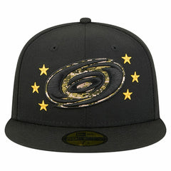 NHL Black Carolina Hurricanes New Era Military Appreciation Digital Camo Stars 59FIFTY Fitted Hat