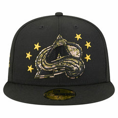 NHL Black Colorado Avalanche New Era Military Appreciation Digital Camo Stars 59FIFTY Fitted Hat