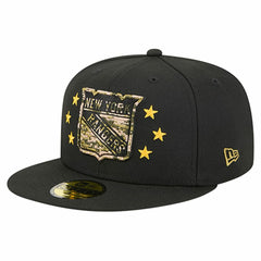 NHL Black New York Rangers New Era Military Appreciation Digital Camo Stars 59FIFTY Fitted Hat