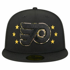 NHL Black Philadelphia Flyers New Era Military Appreciation Digital Camo Stars 59FIFTY Fitted Hat