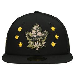 NHL Black Toronto Maple Leafs New Era Military Appreciation Digital Camo Stars 59FIFTY Fitted Hat
