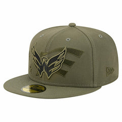 NHL Olive Washington Capitals New Era Military Appreciation Flag 59FIFTY Fitted Hat