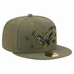 NHL Olive Washington Capitals New Era Military Appreciation Flag 59FIFTY Fitted Hat