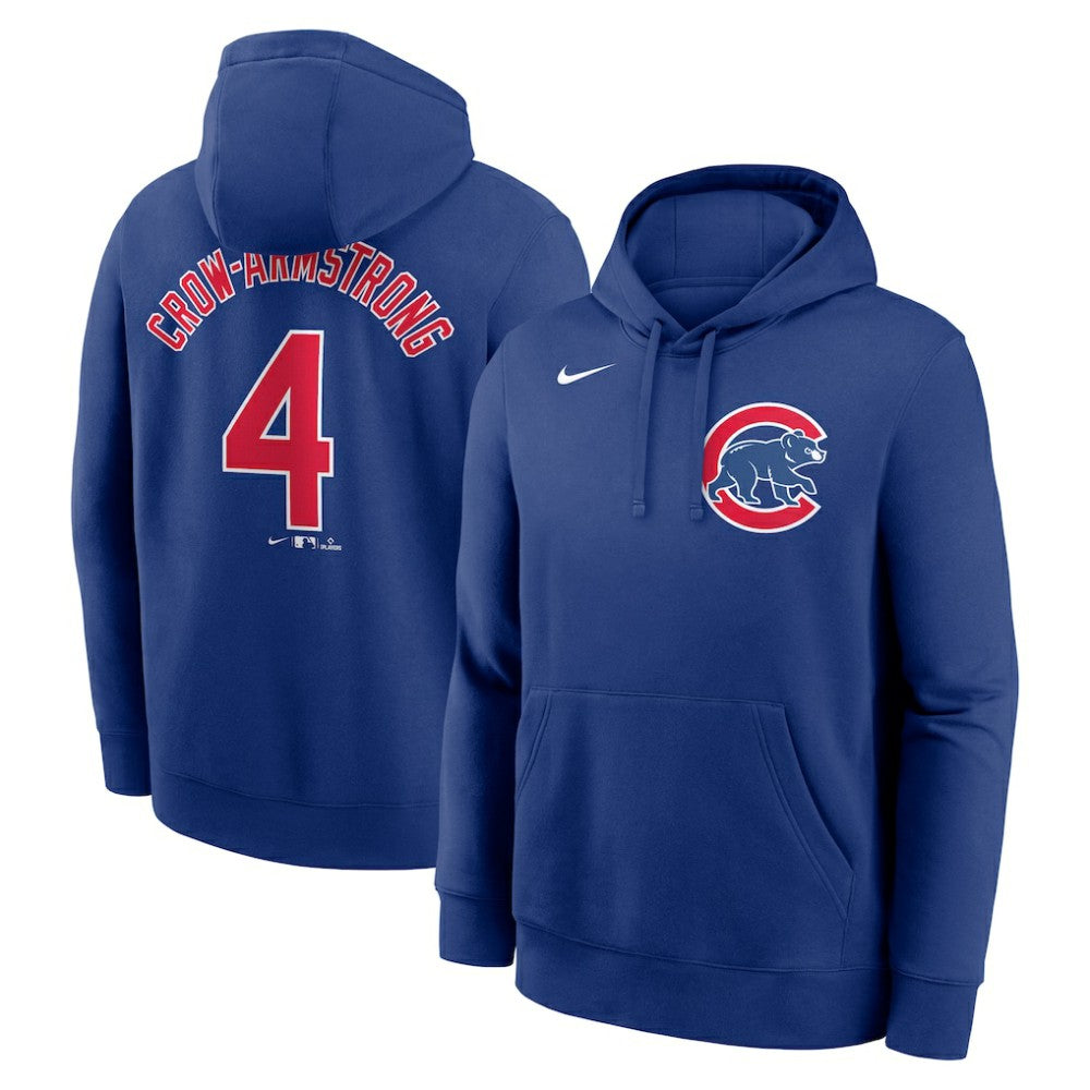 MLB Pete Crow-Armstrong Chicago Cubs Nike Player Name & Number Club Fleece Pullover Hoodie