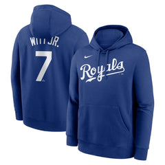 MLB Bobby Witt Jr. Kansas City Royals Nike Player Name & Number Club Fleece Pullover Hoodie