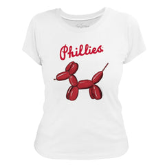 MLB Philadelphia Phillies Tiny Turnip Women's Balloon Dog T-Shirt