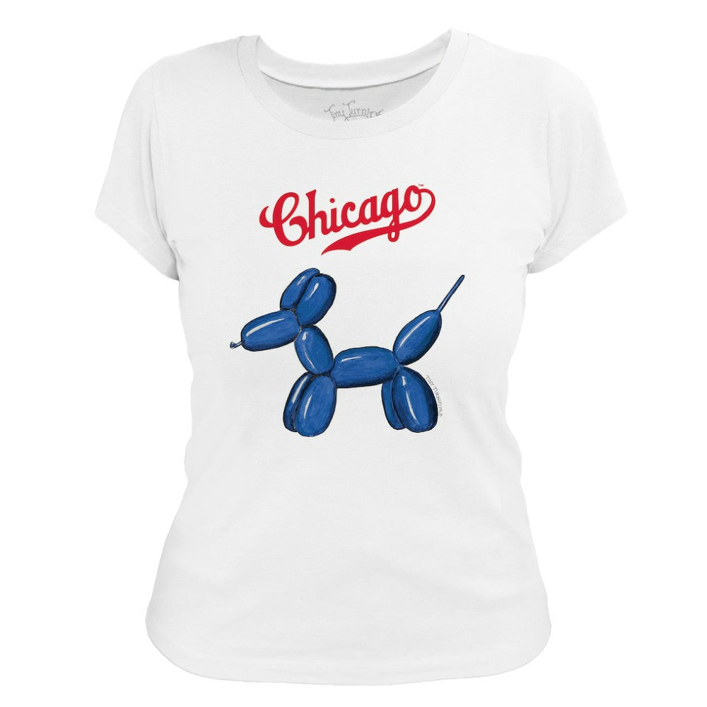 MLB Chicago Cubs Tiny Turnip Women's Balloon Dog T-Shirt