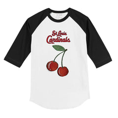 MLB St. Louis Cardinals Tiny Turnip Youth Cherries 3/4-Sleeve Raglan Baseball T-Shirt