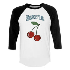 MLB Seattle Mariners Tiny Turnip Women's Cherries 3/4-Sleeve Raglan Baseball T-Shirt