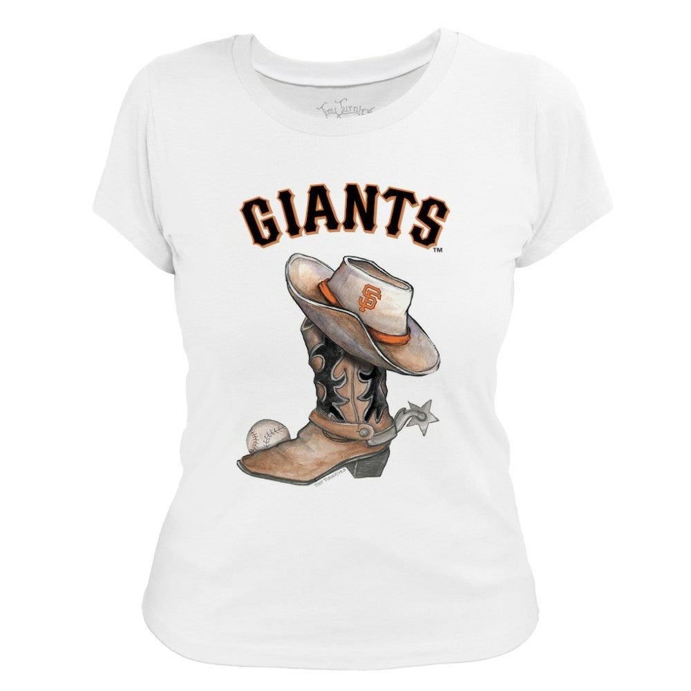 MLB San Francisco Giants Tiny Turnip Women's Cowboy Boot T-Shirt