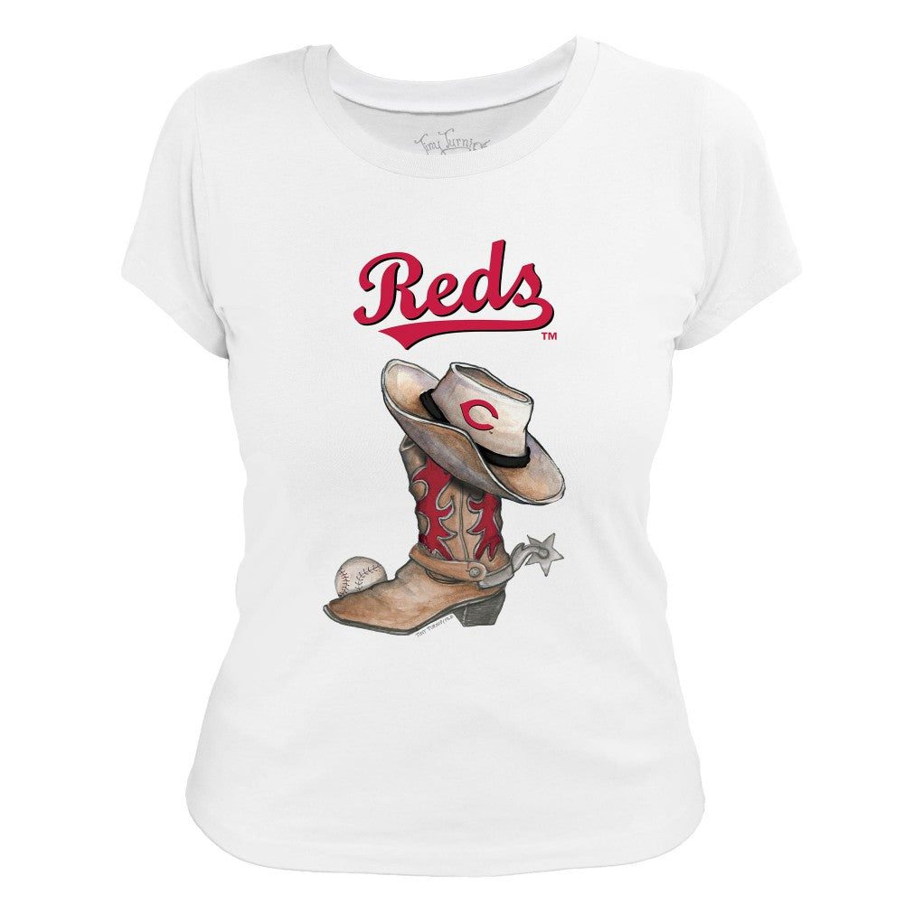 MLB Cincinnati Reds Tiny Turnip Women's Cowboy Boot T-Shirt