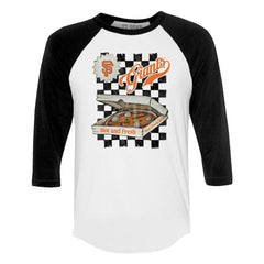 MLB San Francisco Giants Tiny Turnip Women's Pizza 3/4-Sleeve Raglan Baseball T-Shirt
