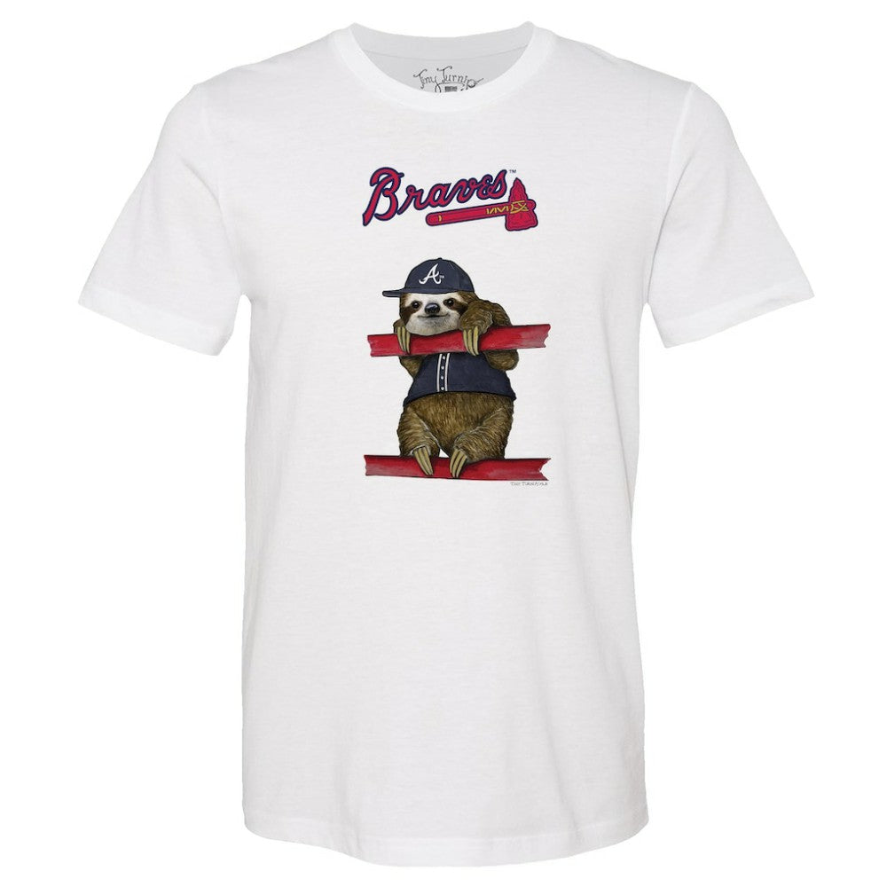 MLB Atlanta Braves Tiny Turnip Unisex Sloth T-Shirt