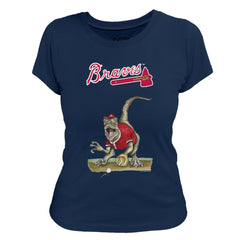 MLB Atlanta Braves Tiny Turnip Women's Velociraptor T-Shirt